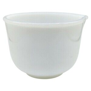 Sm Vtg Glasbake 20 CJ White Glass Spout Sunbeam Mixmaster Mixing Bowl 1.5 Quart